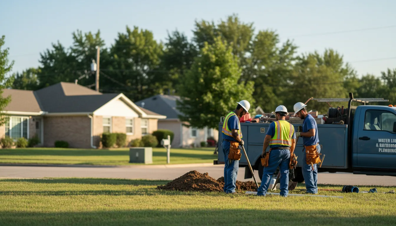 Residential water line and bathroom plumbing service in Evart, MI